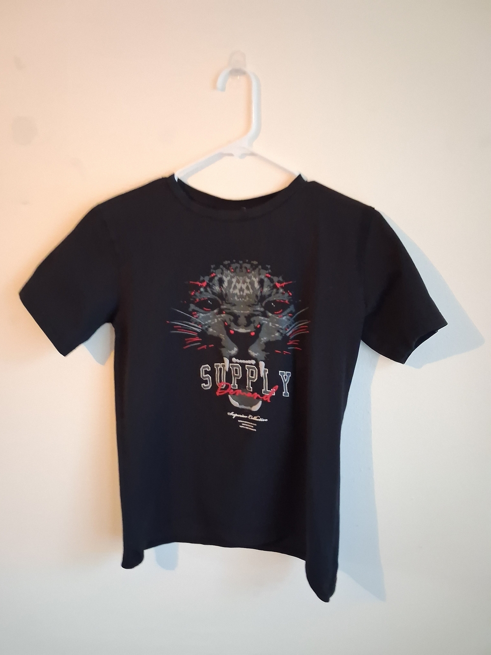 Supply Demand Boys Panther Graphic Tee Black Large